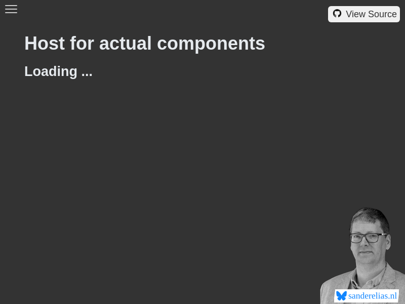 Host for actual components